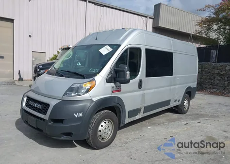 2021 Ram Promaster 2500 High Roof 159 Wb z USA, uszkodzony, nr VIN 3C6LRVDG5ME579224